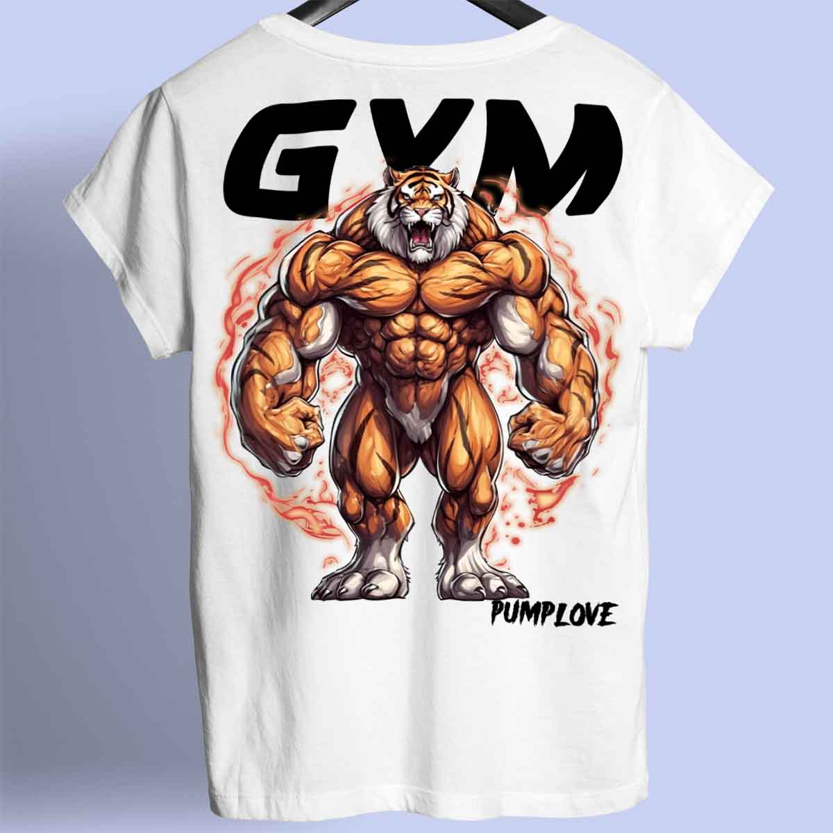 Gym Tiger - Chemise Premium Unisexe Backprint