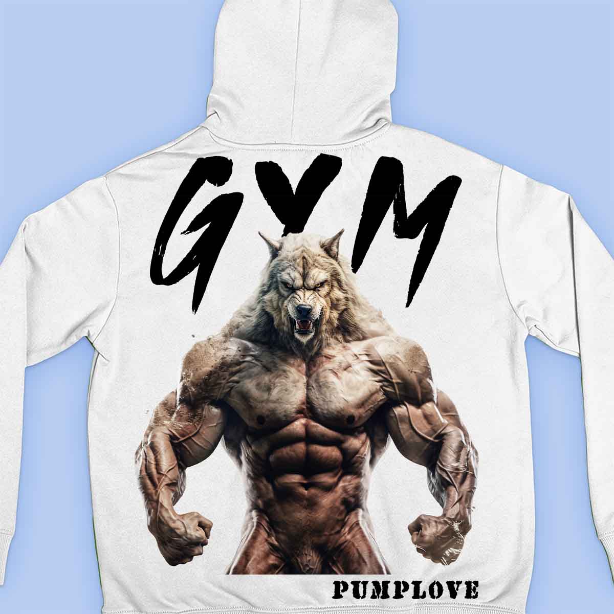 Gym Wolf - Sweat à capuche Premium Unisexe Backprint