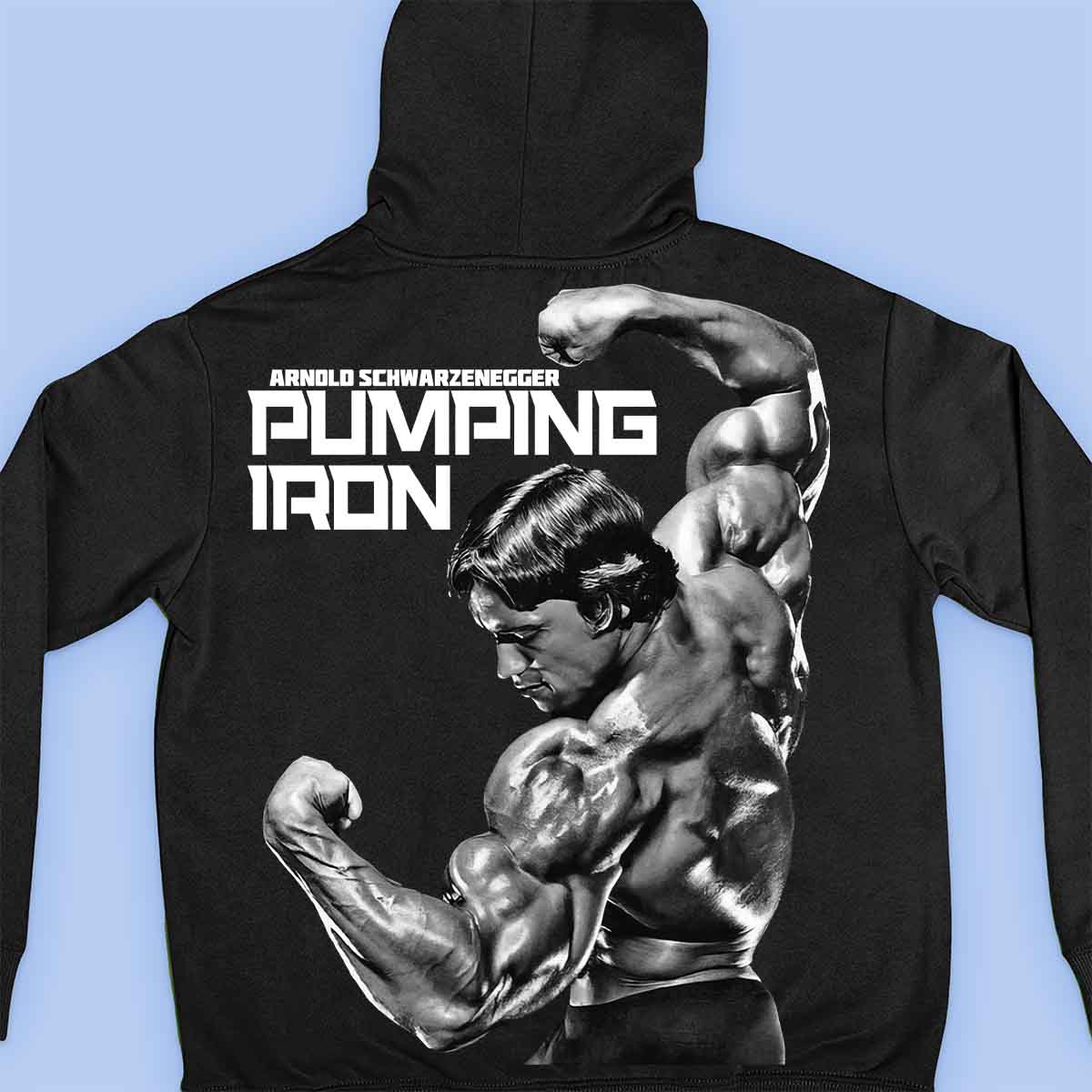 Pumping Iron - Sweat à capuche premium Unisex Backprint