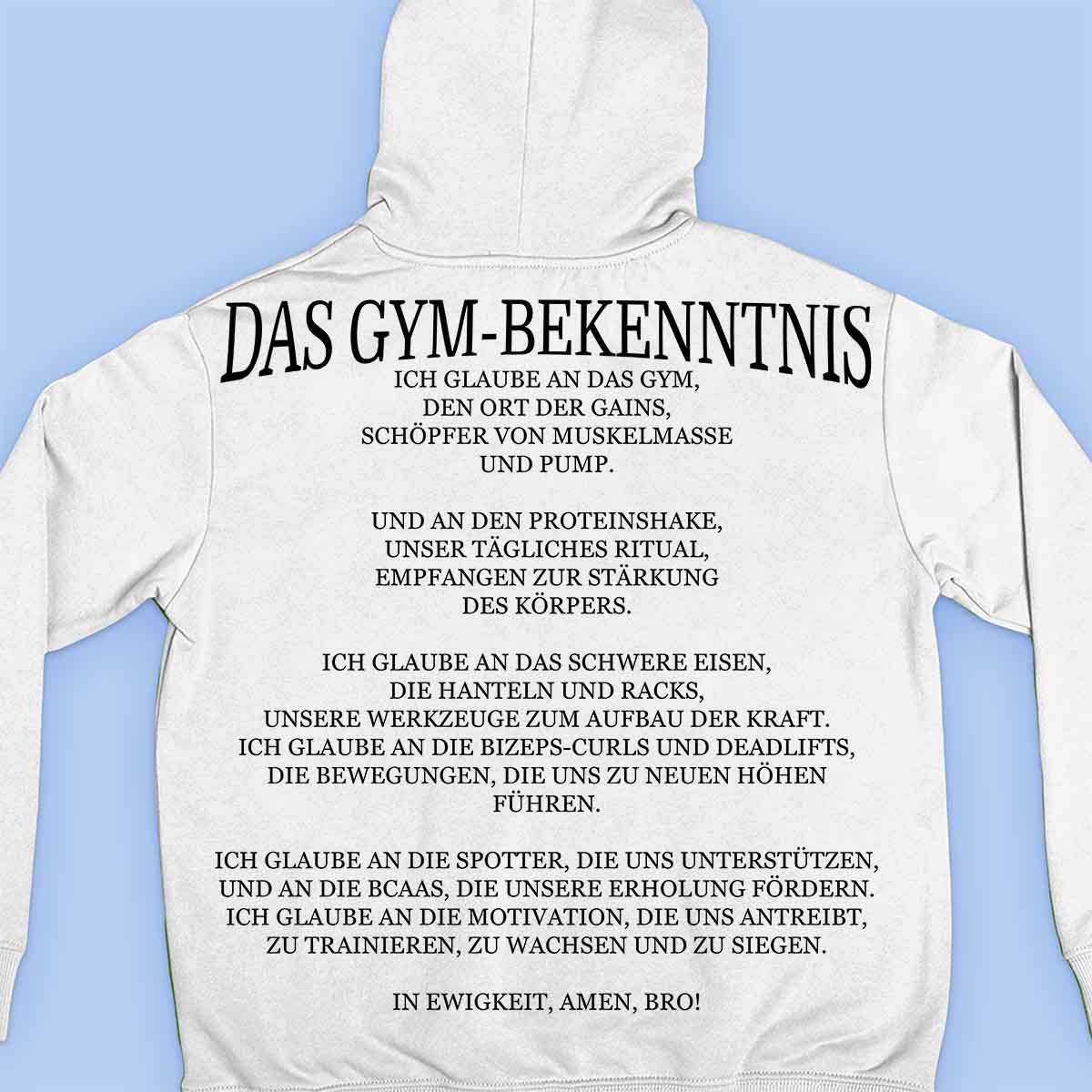 The Gym Confession - Sweat à capuche Premium Unisex Backprint