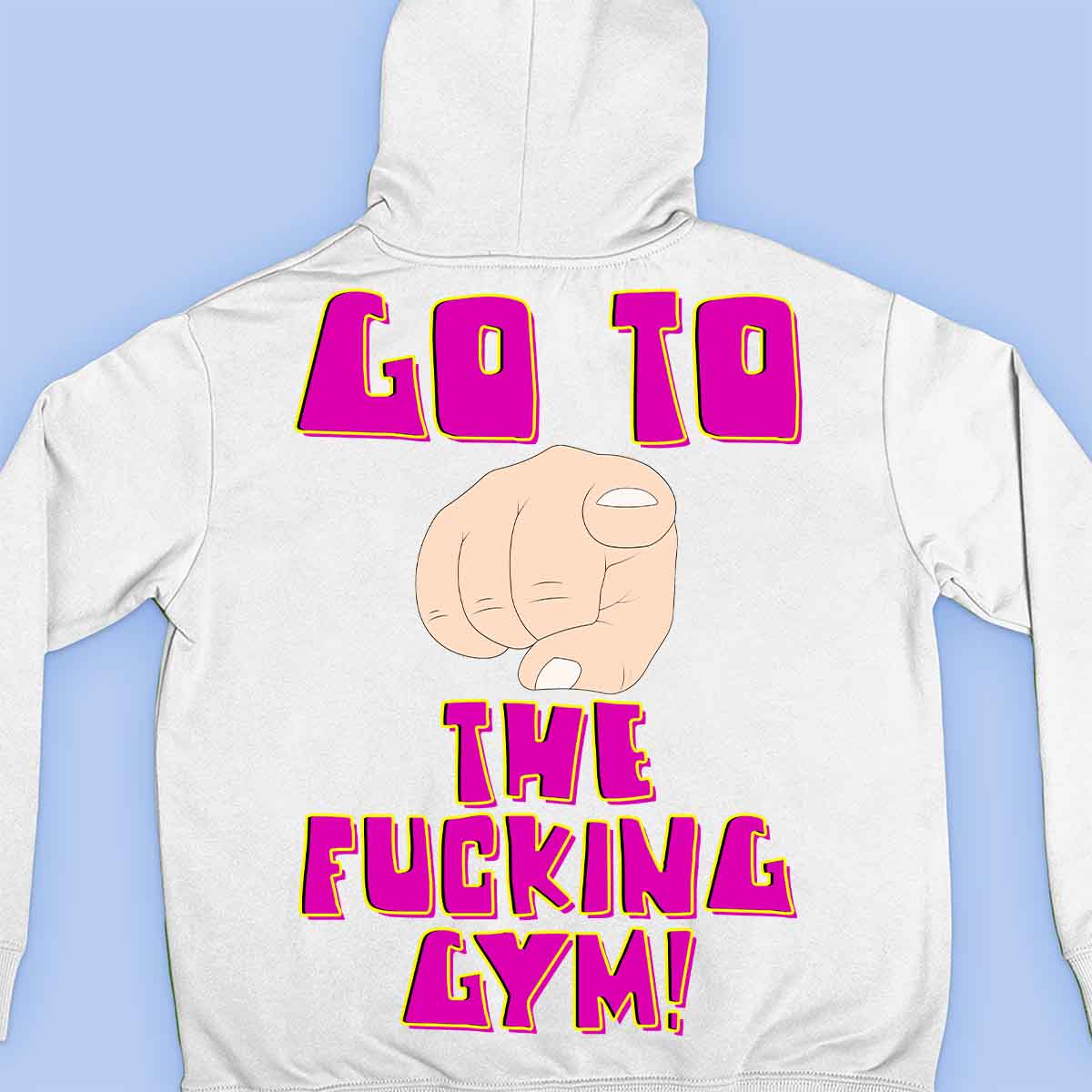 Go Gym - Sweat à capuche premium unisexe Backprint