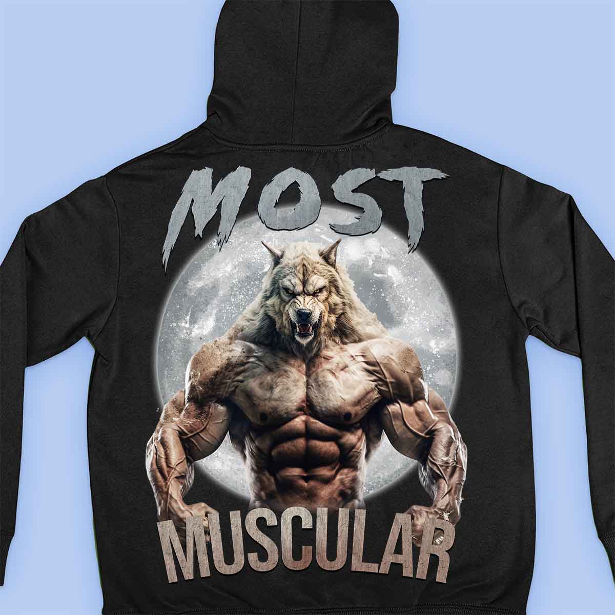 Le plus musclé - Sweat à capuche premium Unisex Backprint