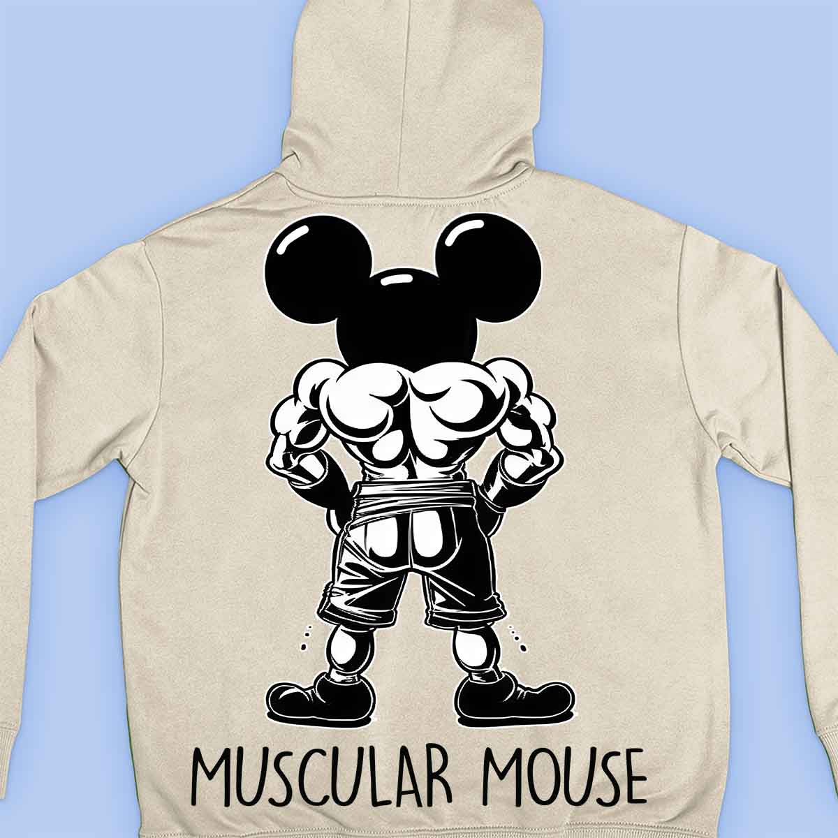 Souris musculaire - Sweat à capuche premium Unisex Backprint