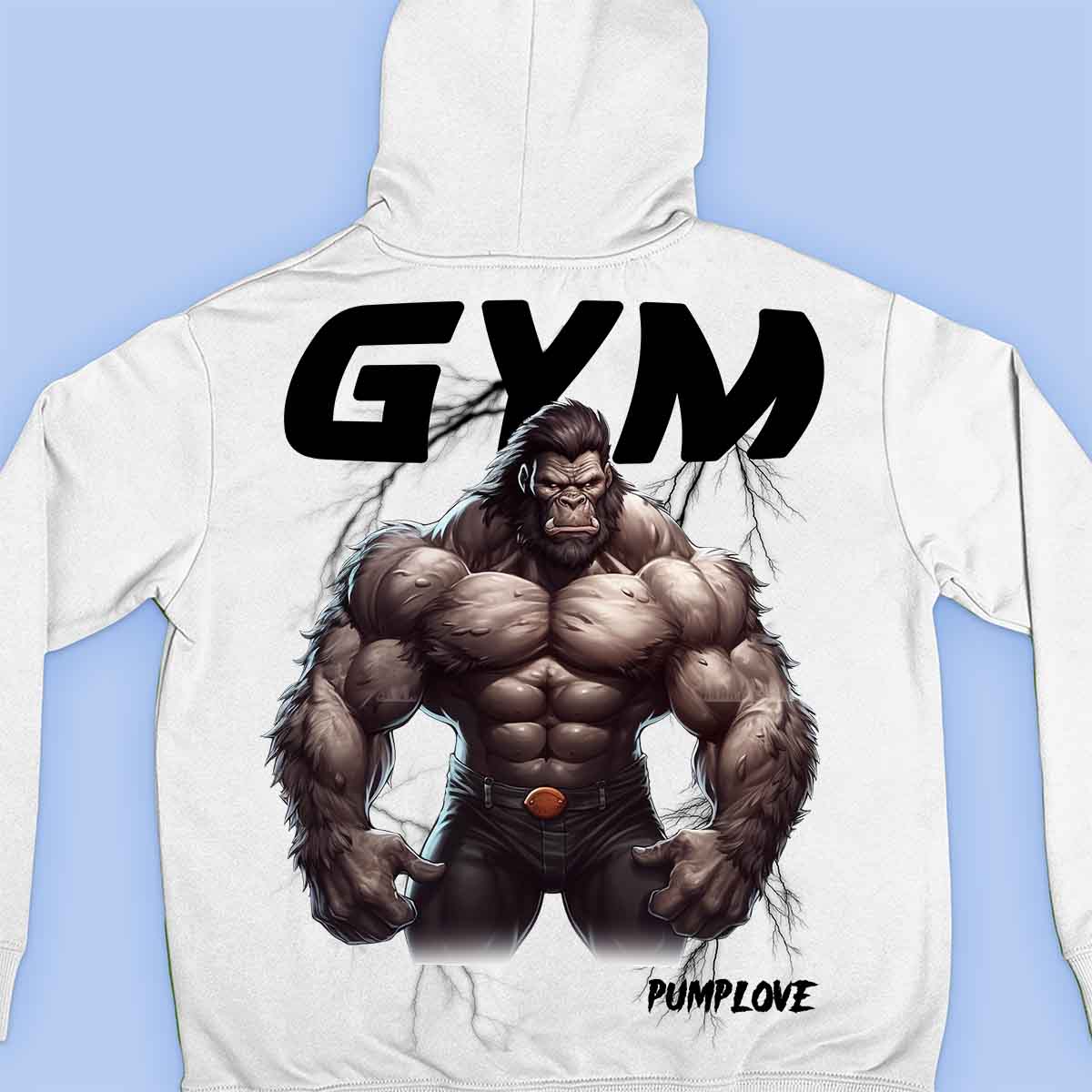 Gym Gorilla - Sweat à capuche Premium Unisexe Backprint