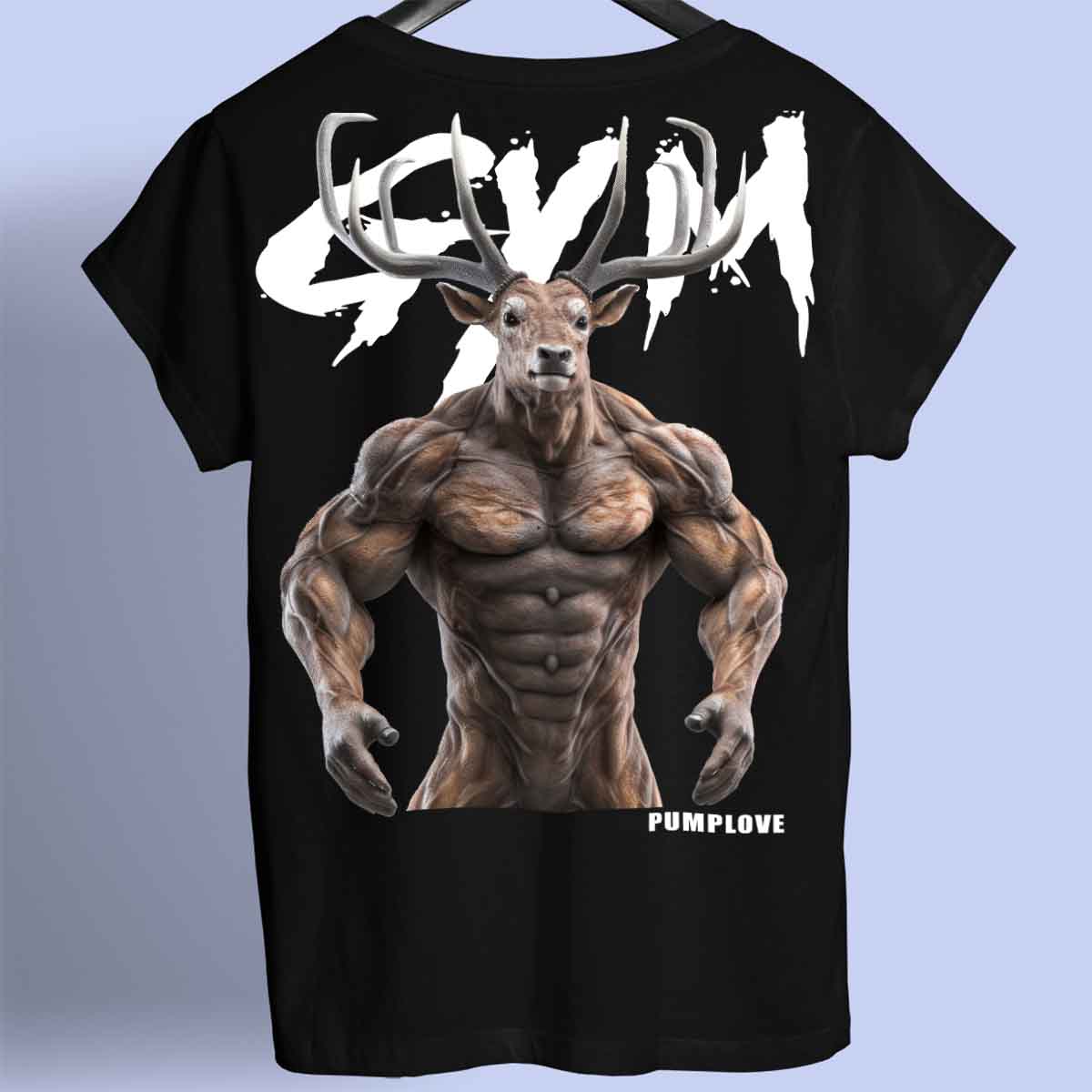 Gym Deer - T-Shirt Premium Unisexe Backprint