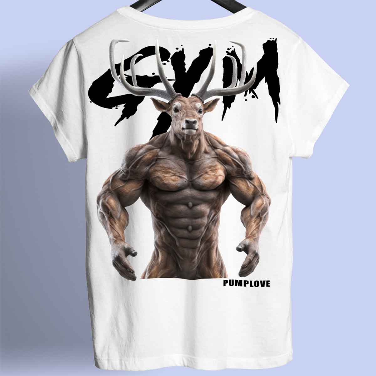 Gym Deer - T-Shirt Premium Unisexe Backprint