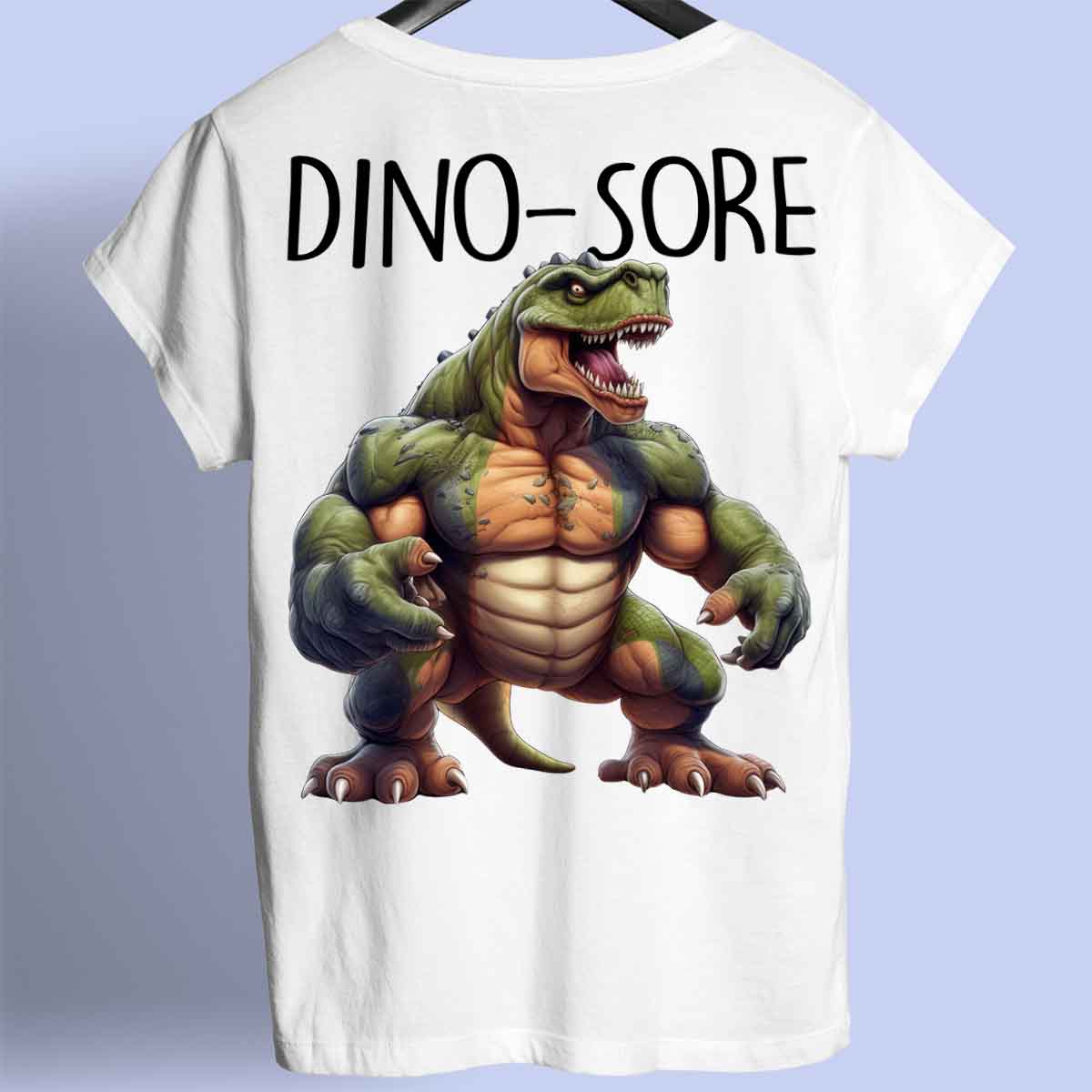 Dino-Sore - T-Shirt Premium Unisexe Backprint