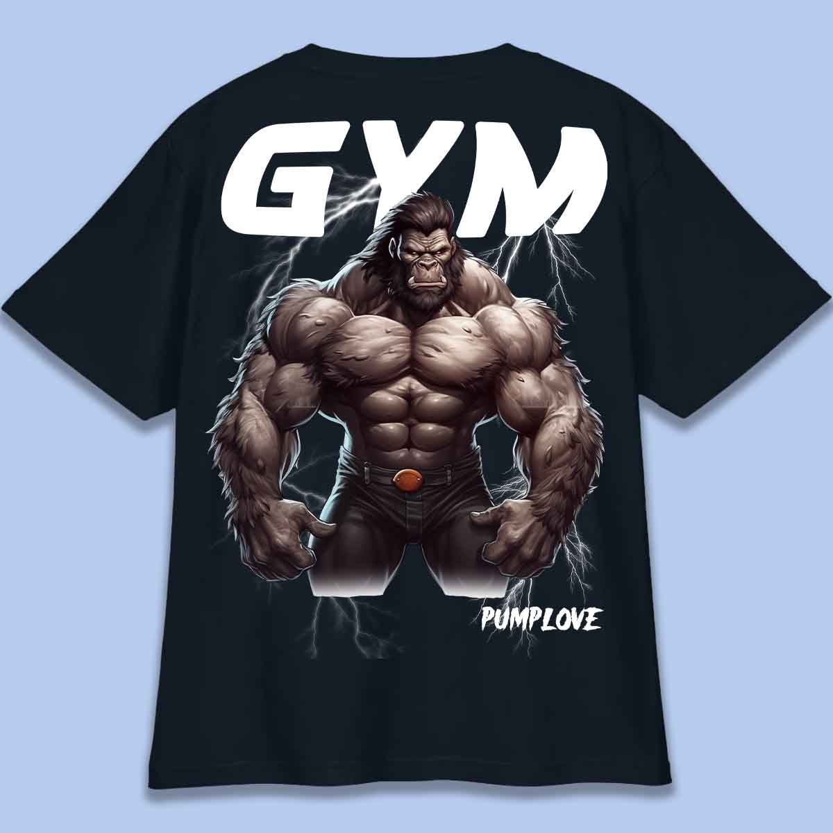 Gym Gorilla - T-Shirt Oversize Unisexe Backprint