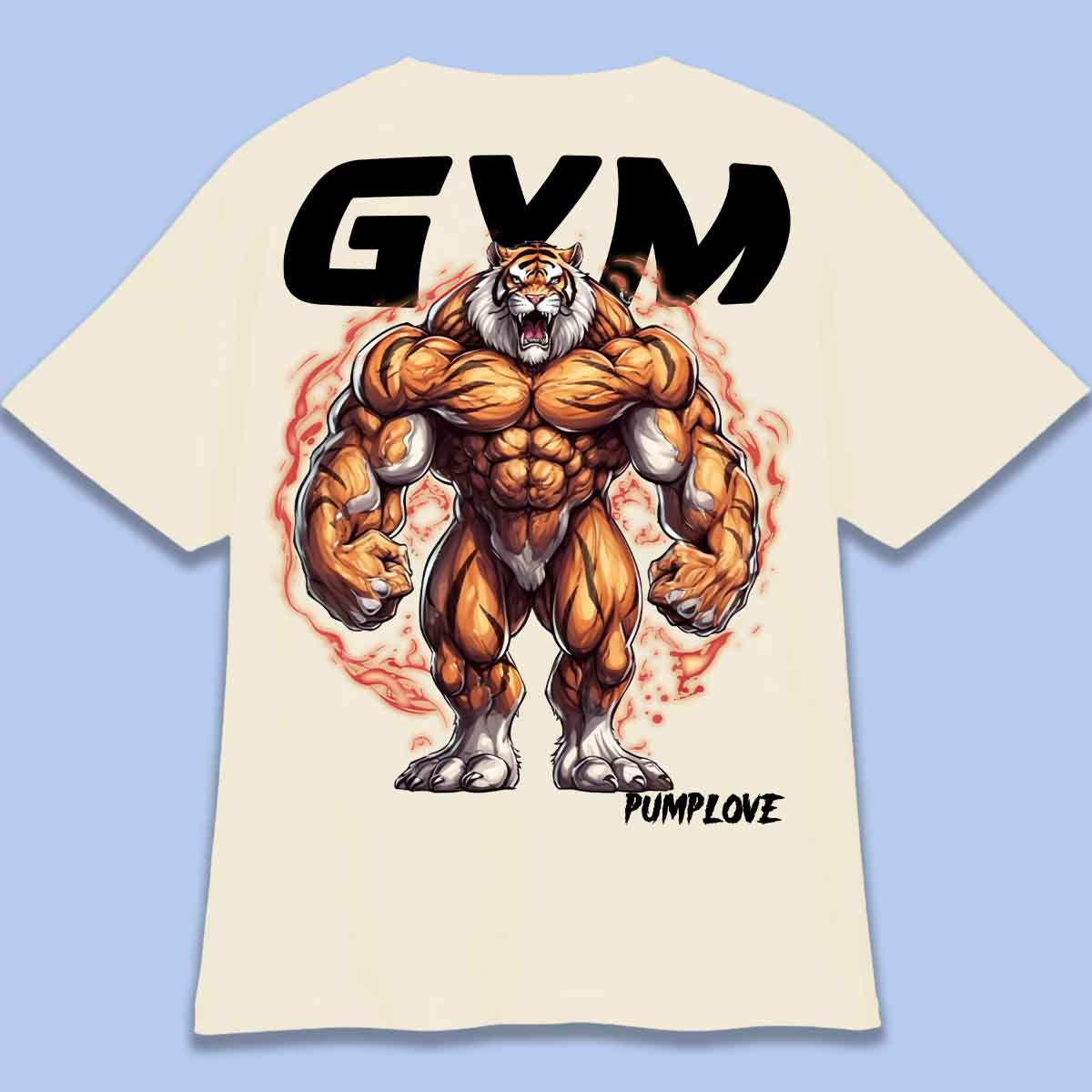 Gym Tiger - T-Shirt Oversize Unisexe Backprint