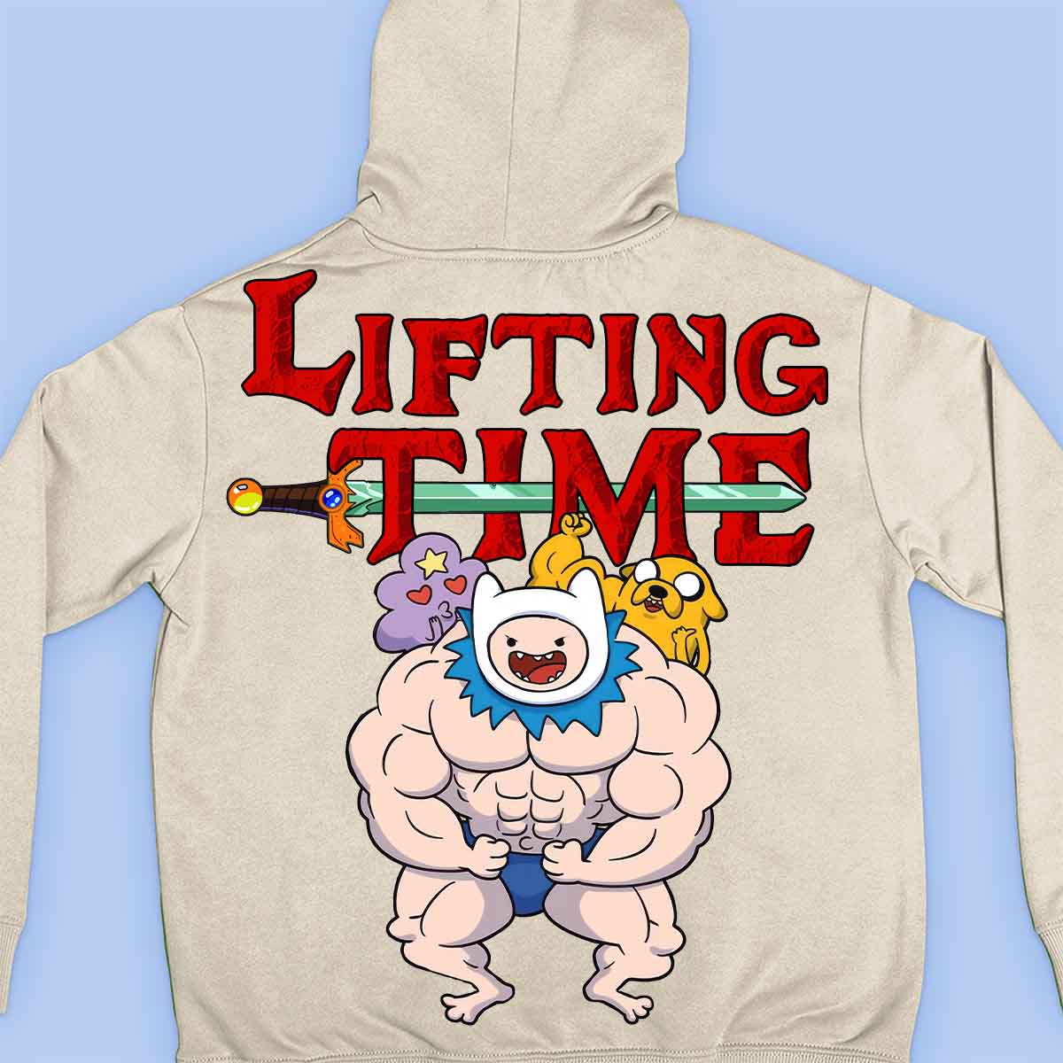 Lifting Time - Sweat à capuche premium Unisex Backprint